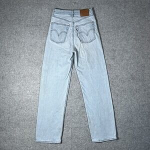Levis‎ Denim Jeans Ribcage Straight Ankle Womens 25x29(24x28) Light Blue Wash